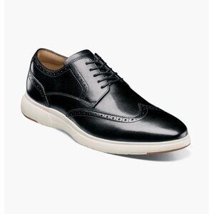 NIB - Florsheim Dash Wingtip Oxford, Black/White - Size 10.5 Wide